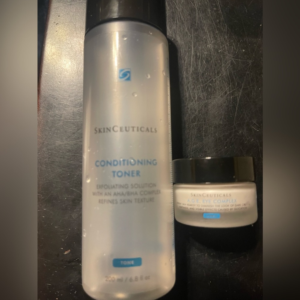 Skinceuticals full size AGE eye cream and conditioning toner